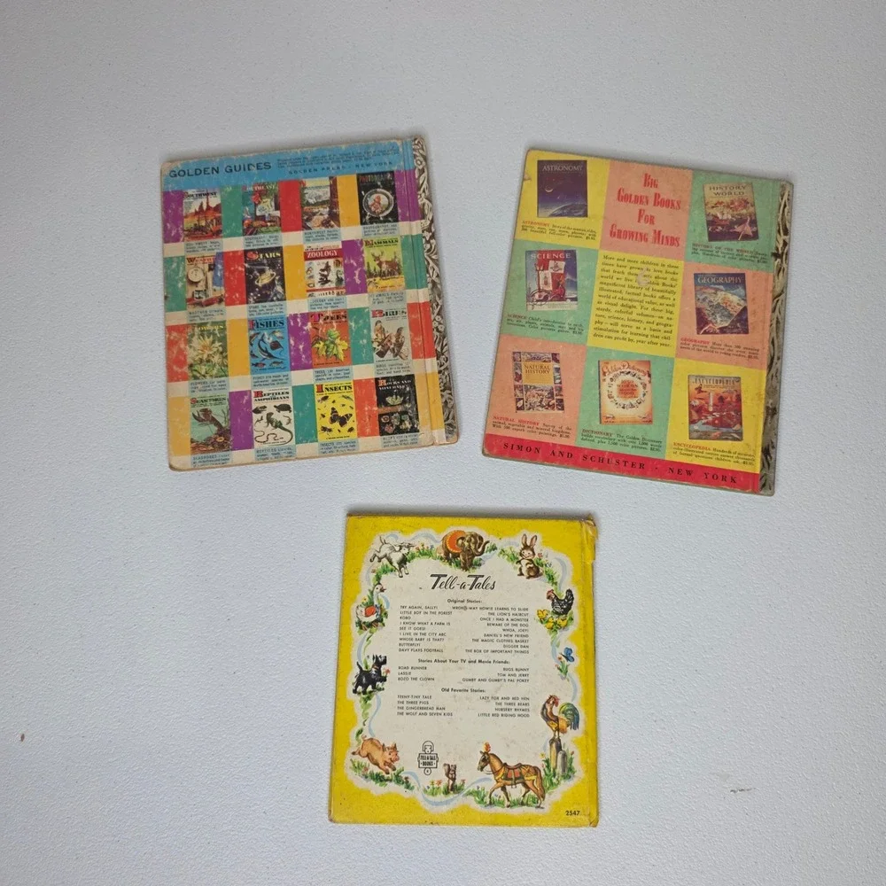 Vintage 1950s Little Golden Books Captain Kangaroo Book Lot of 3 Kids Classic TV